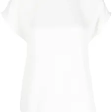 Блузка с короткими рукавами и V-образным вырезом