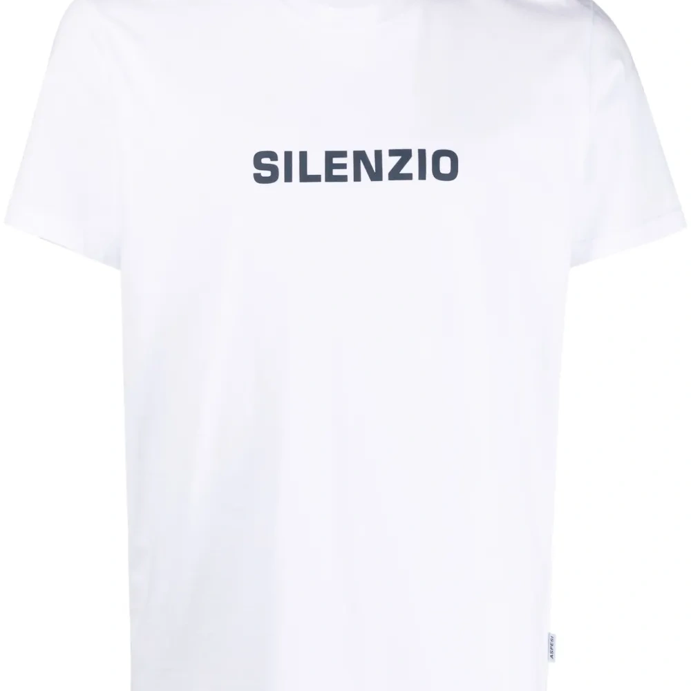 Хлопковая футболка с принтом Silenzio