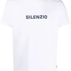 Хлопковая футболка с принтом Silenzio