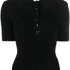 Топ в рубчик с короткими рукавами Топ в рубчик с короткими рукавами