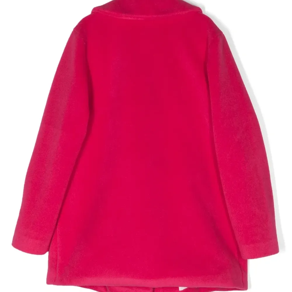 Двубортное пальто с графичным принтом