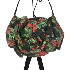 Укороченный топ с цветочной аппликацией