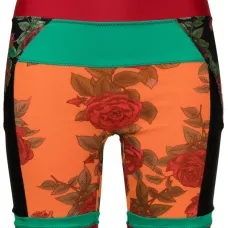 Сетчатые шорты с цветочным узором Сетчатые шорты с цветочным узором