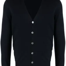 Шерстяной кардиган с V-образным вырезом