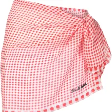 Юбка в клетку гингем с логотипом