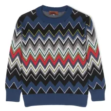 Толстовка с узором зигзаг