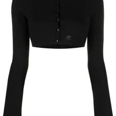 Укороченный кардиган тонкой вязки