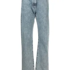 прямые джинсы с вырезами