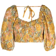 Укороченный топ Alejandra с цветочным принтом