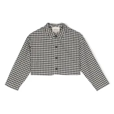 Укороченный жакет Lucky в клетку гингем