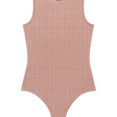 Клетчатое боди с пряжкой