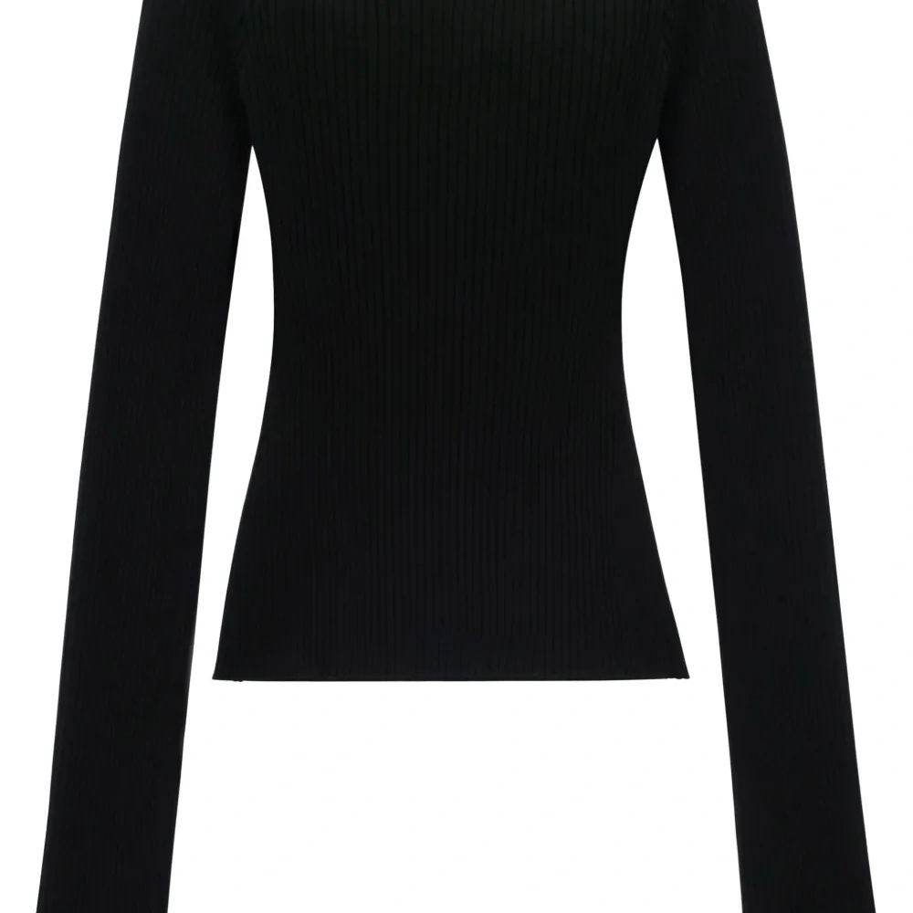 Топ в рубчик с U-образным вырезом