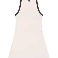 Платье мини с контрастной отделкой