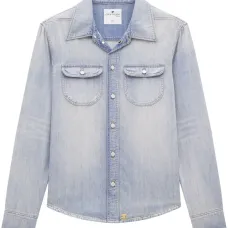 Джинсовая рубашка с логотипом