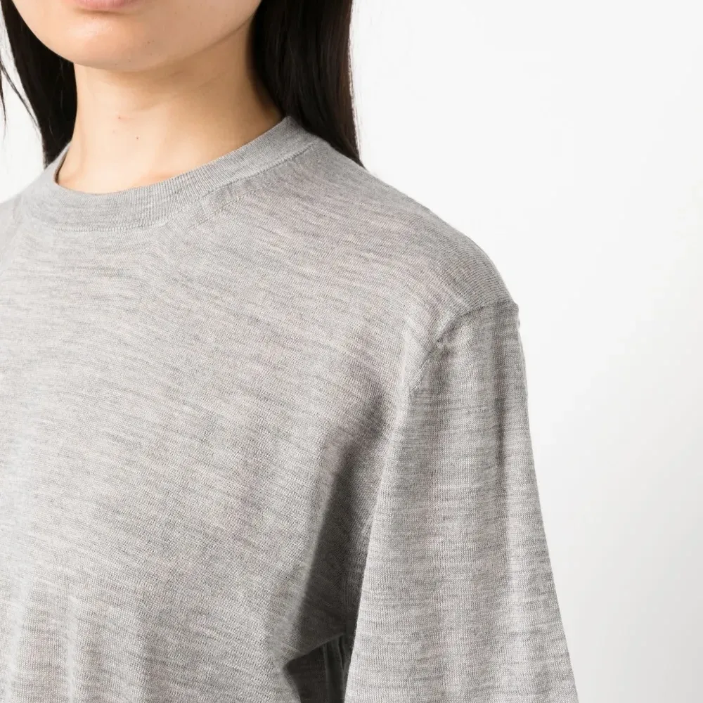 Меланжевая футболка из смесовой шерсти