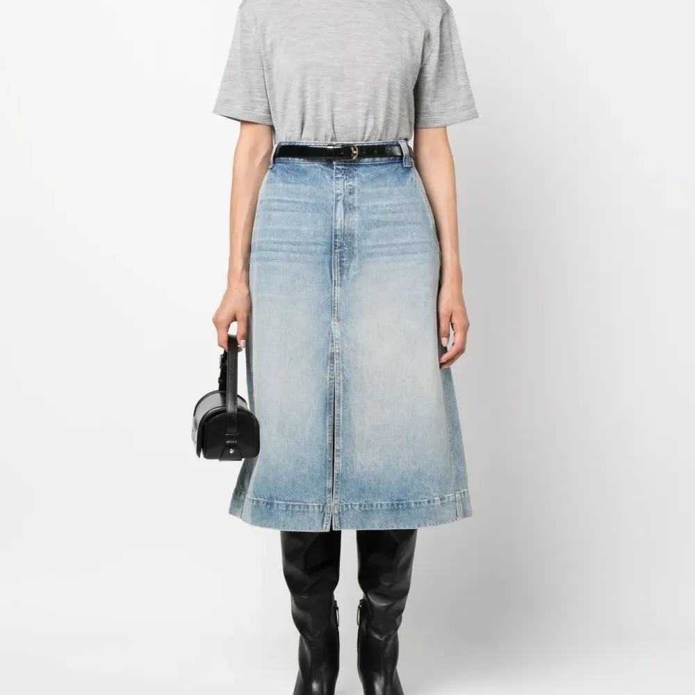 Меланжевая футболка из смесовой шерсти