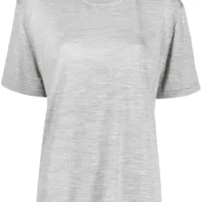 Меланжевая футболка из смесовой шерсти