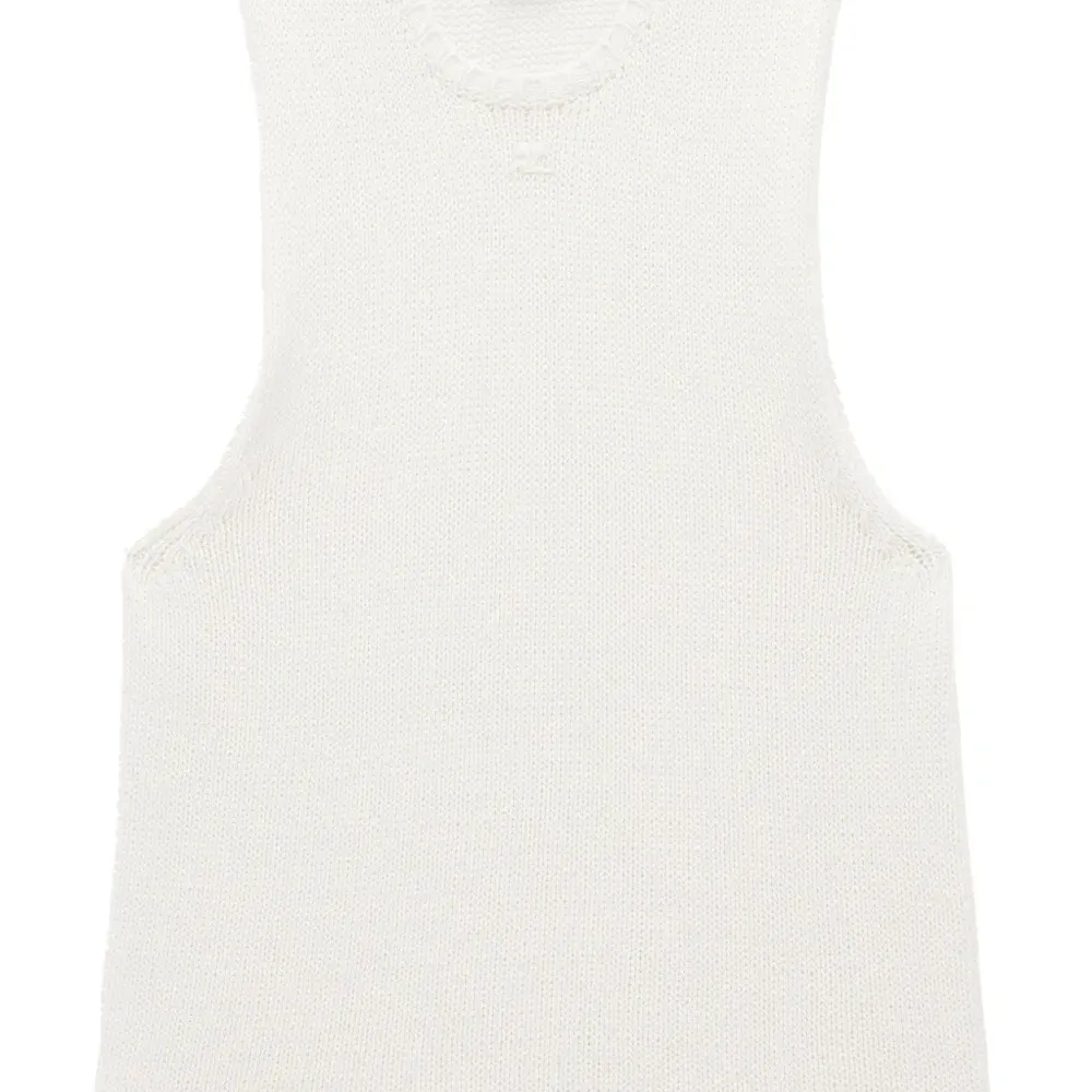 Трикотажный топ без рукавов