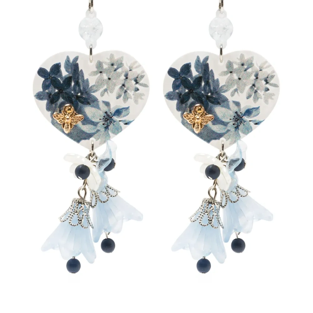 Серьги в форме сердца