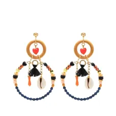 Серьги с бусинами