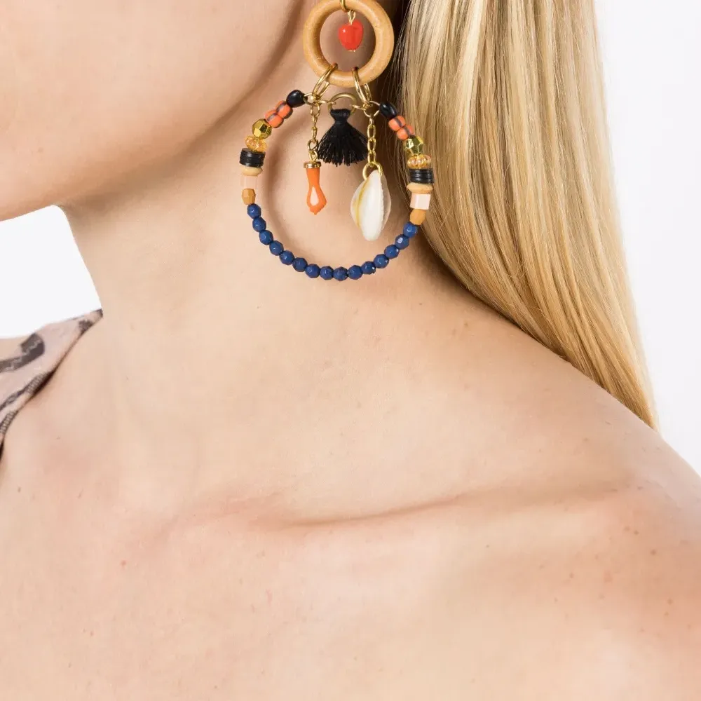 Серьги с бусинами