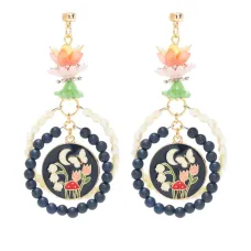 Серьги с эмалью