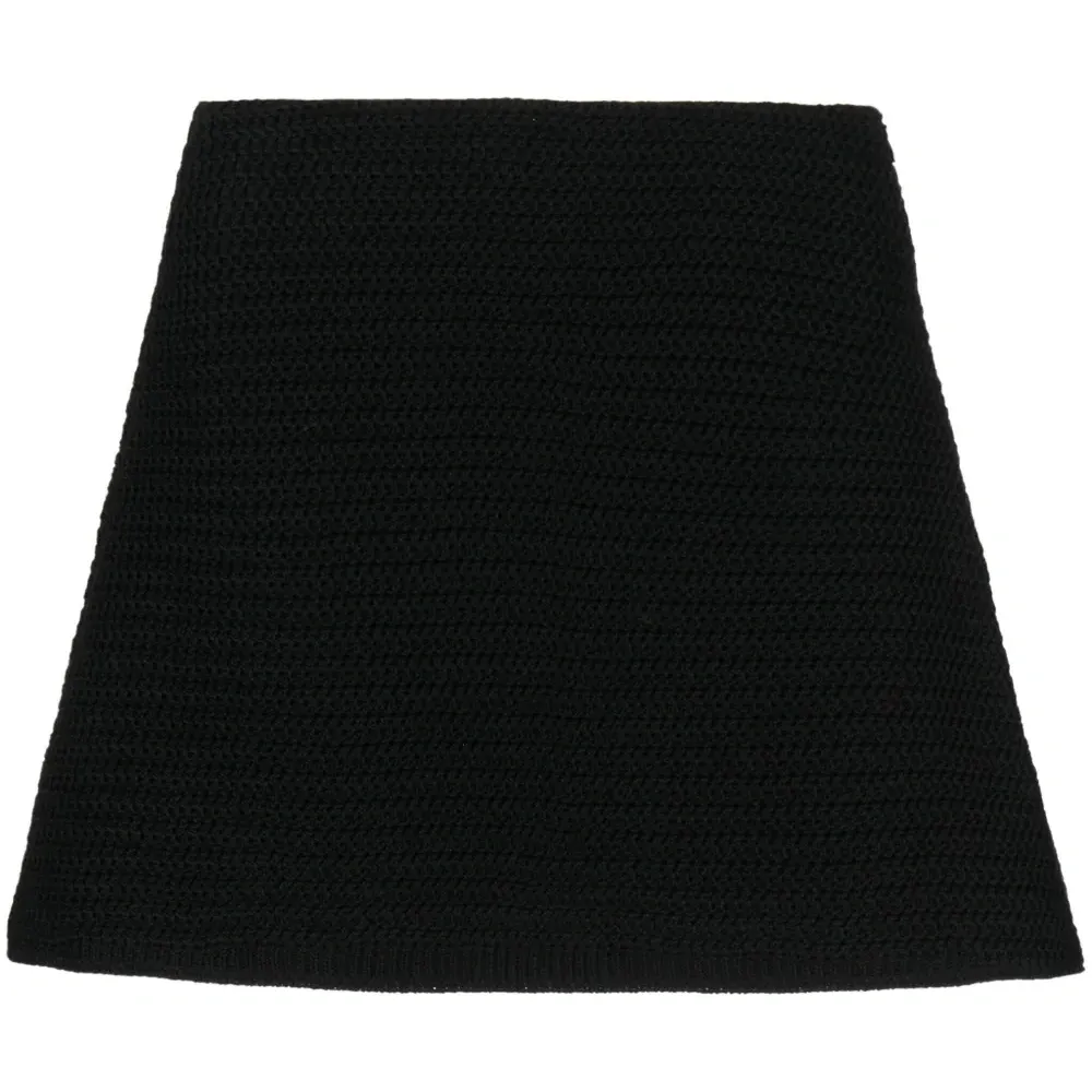 Трикотажная мини-юбка А-силуэта