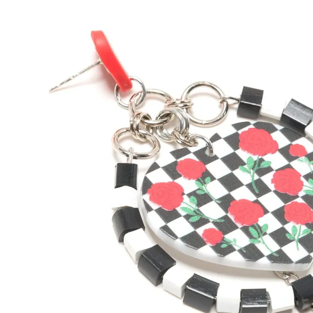 Серьги в клетку