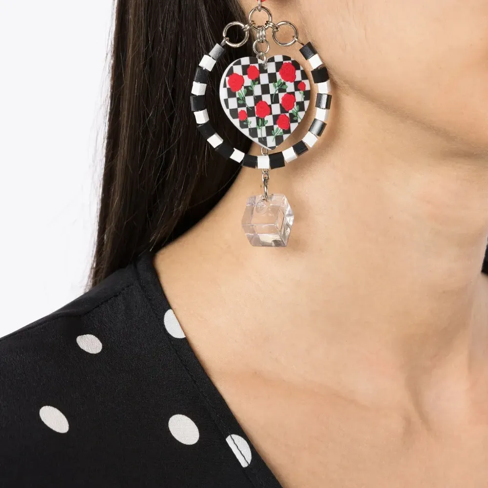 Серьги в клетку