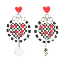 Серьги в клетку