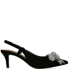 Бархатные туфли Belgravia с ремешком на пятке