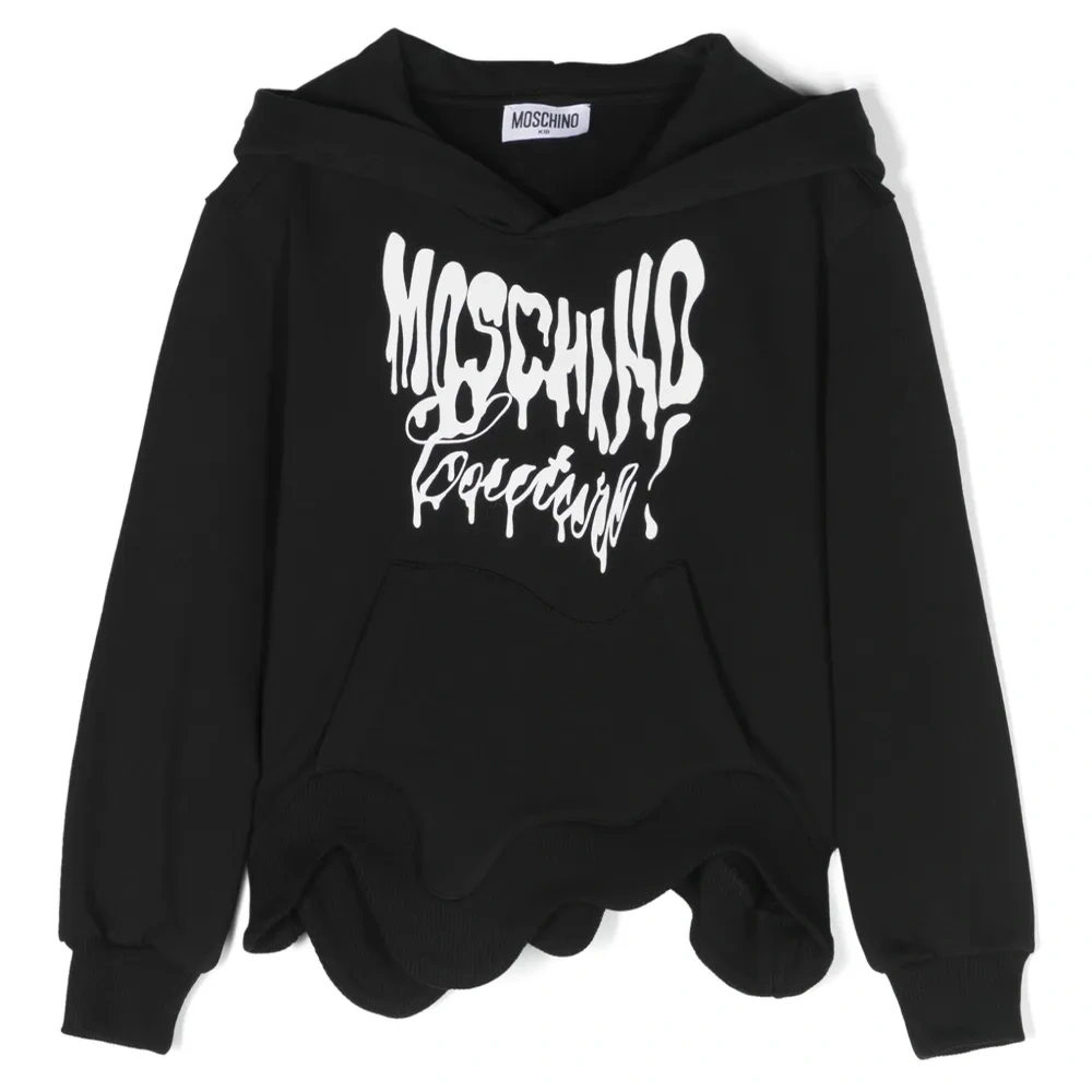 Худи асимметричного кроя с логотипом