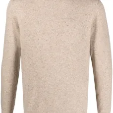 Меланжевый джемпер с круглым вырезом