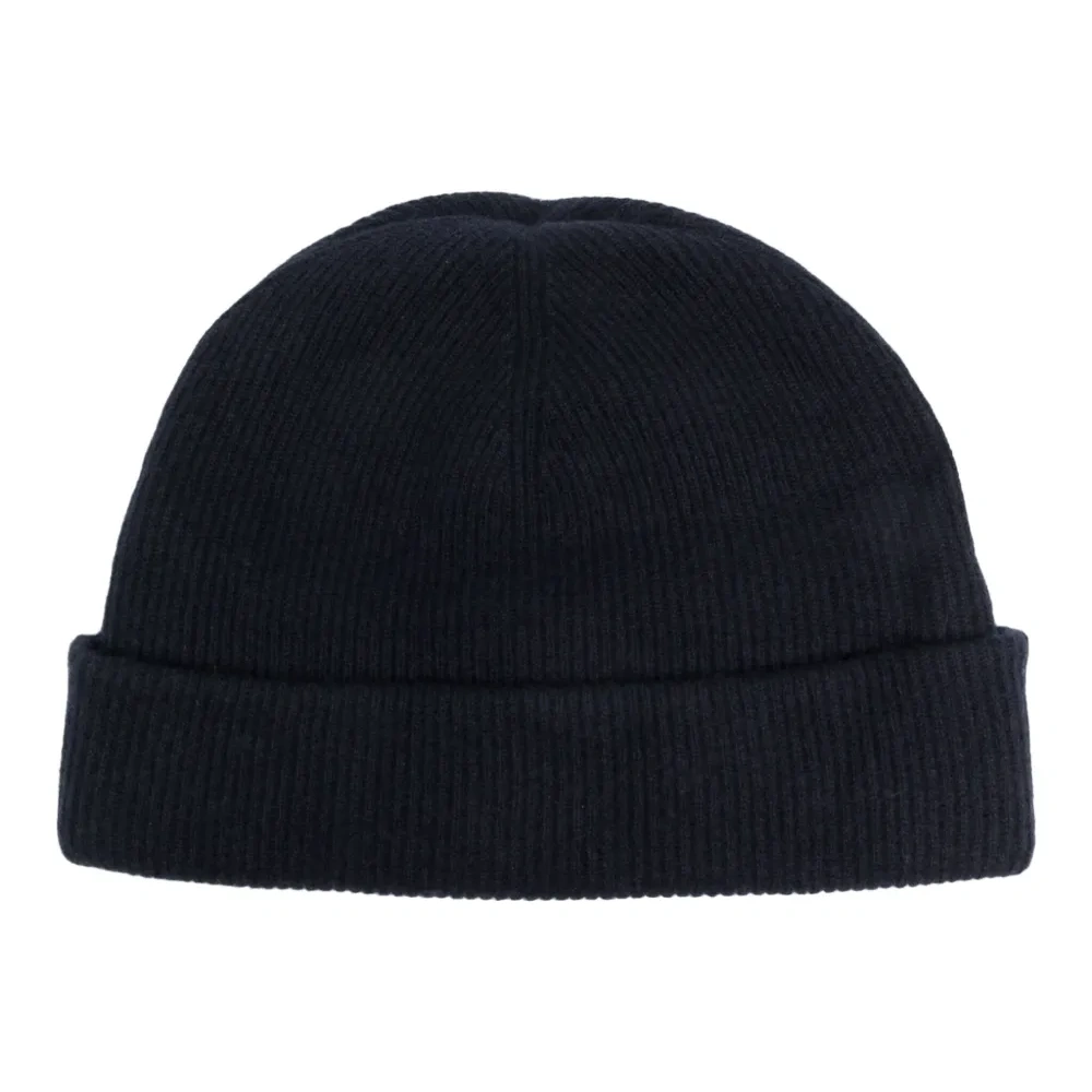 Кашемировая шапка бини в рубчик