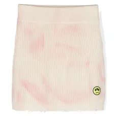 Юбка в рубчик с нашивкой-логотипом