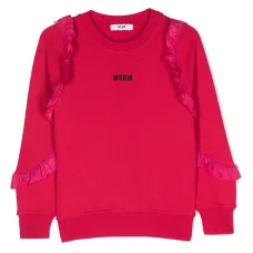 Толстовка с оборками и логотипом Толстовка с оборками и логотипом