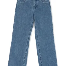 Прямые джинсы с вышитым логотипом