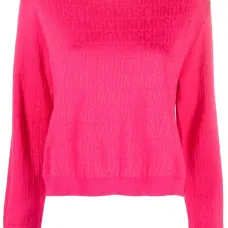 Шерстяной джемпер с жаккардовым логотипом Шерстяной джемпер с жаккардовым логотипом