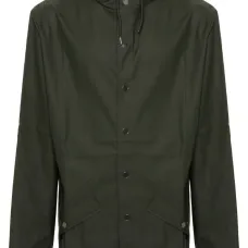 Непромокаемая куртка на пуговицах с капюшоном