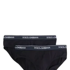 Комплект из двух трусов-брифов с логотипом