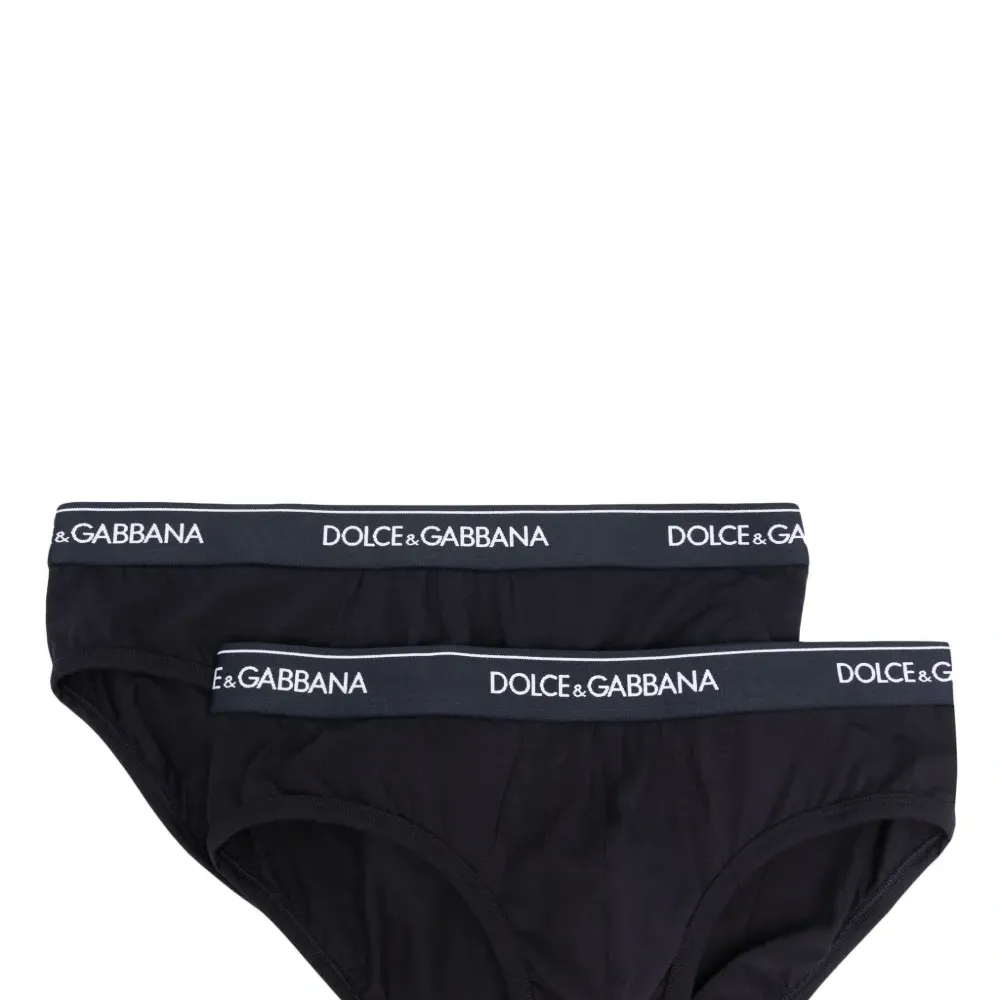 Комплект из двух трусов-брифов с логотипом