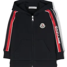 Худи на молнии с нашивкой-логотипом