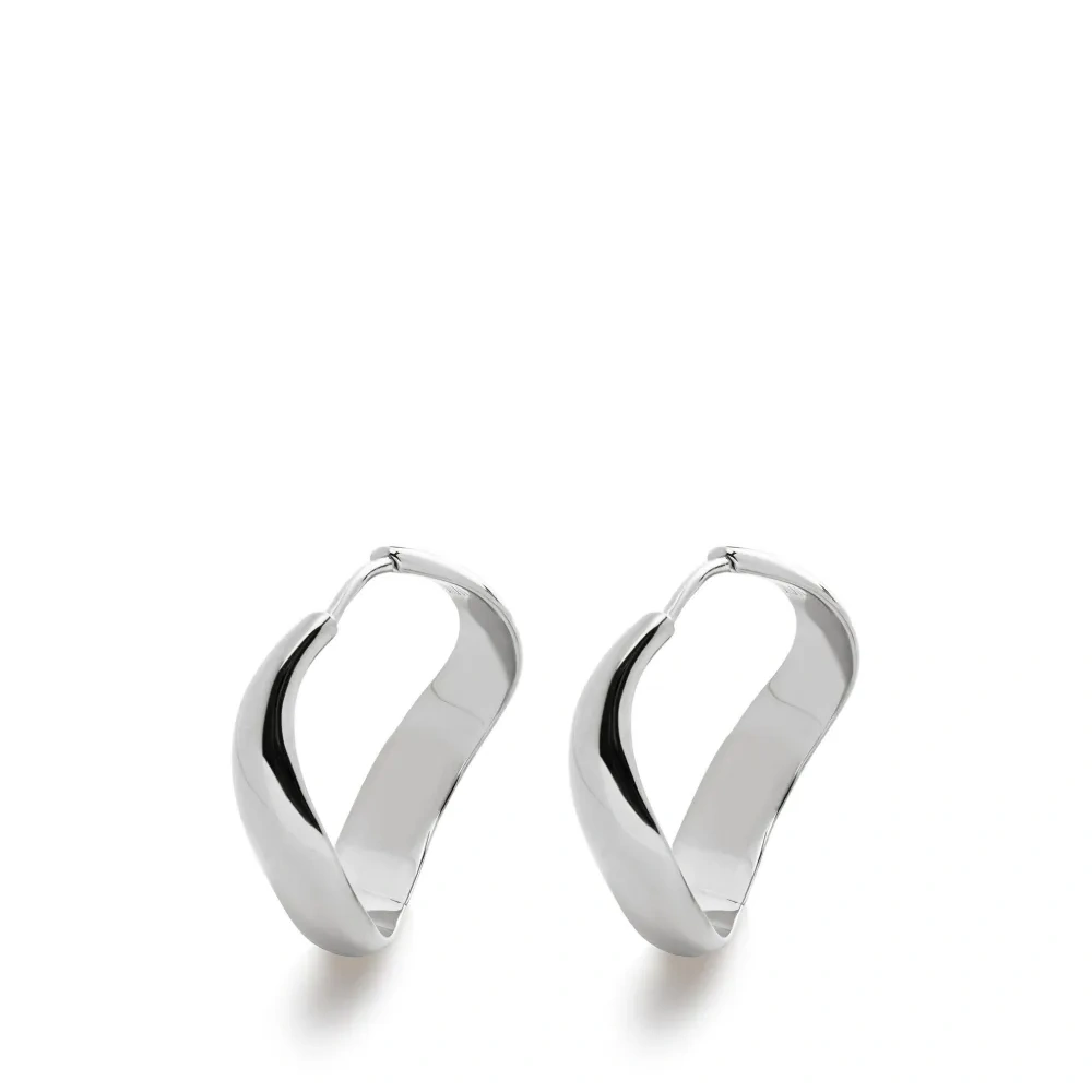 Серьги-кольца Swirl среднего размера