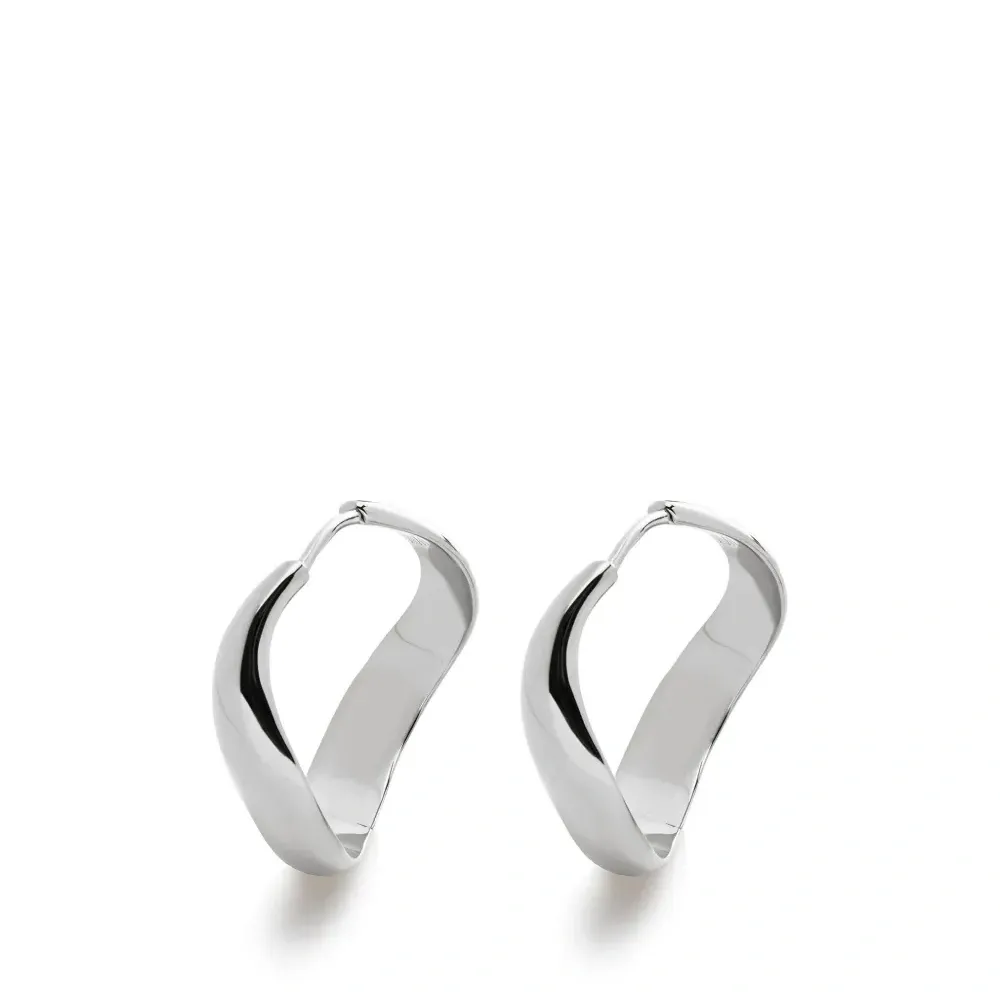 Серьги-кольца Swirl среднего размера Серьги-кольца Swirl среднего размера