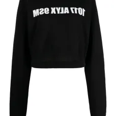 Укороченное худи с логотипом Укороченное худи с логотипом