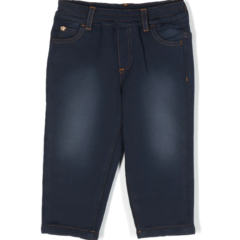 Прямые джинсы средней посадки с декором Medusa Head