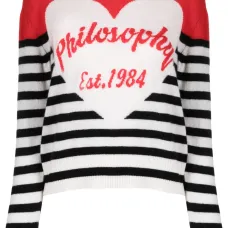 Полосатая толстовка с логотипом