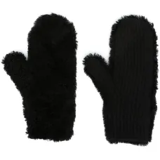 Варежки со вставками в рубчик