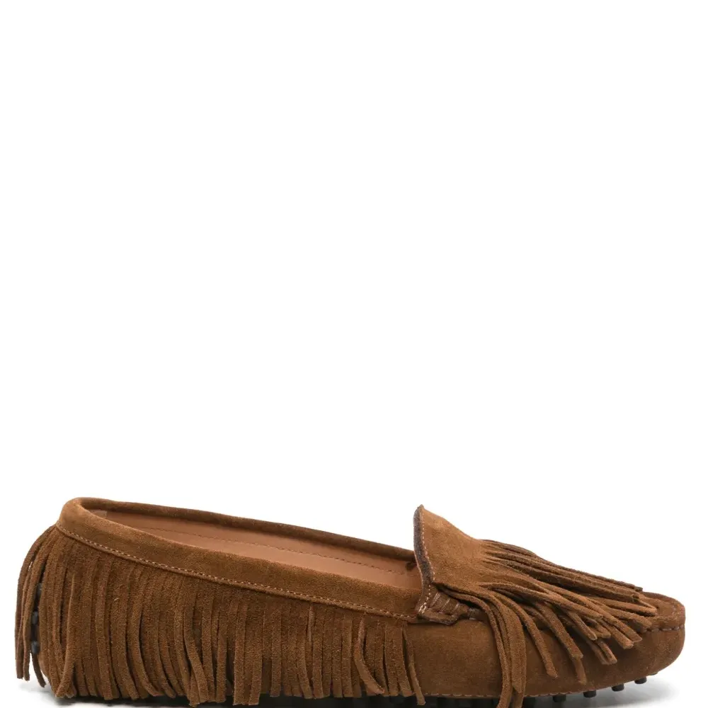 Лоферы с бахромой