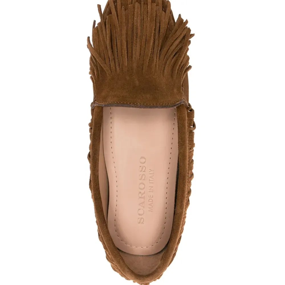 Лоферы с бахромой